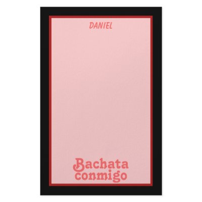 Bachata Conmigo Latin Salsa Dancing Custom Customized Stationery by alinaspencil