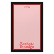 Bachata Conmigo Latin Salsa Dancing Custom Customized Stationery