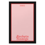 Bachata Conmigo Latin Salsa Dancing Custom Customized Stationery