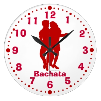Bachata Latin Dance Pose Wall Clock With Minutes