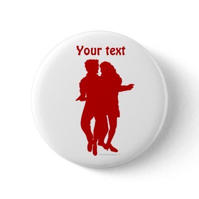 Bachata Latin Dancers Silhouette Custom Pins by alinaspencil