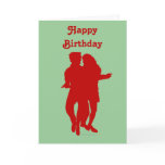 Bachata Latin Dancers Silhouette Custom Greeting Cards