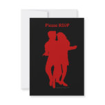 Bachata Latin Dancers Silhouette Custom Personalized Invite