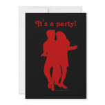 Bachata Latin Dancers Silhouette Custom Invitations