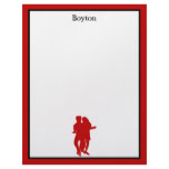 Bachata Latin Dancers Silhouette Custom Personalized Letterhead