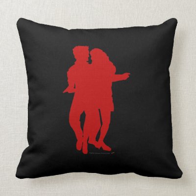 Bachata Latin Dancers Silhouette Custom Throw Pillow by alinaspencil