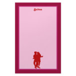 Bachata Latin Dancers Silhouette Custom Stationery