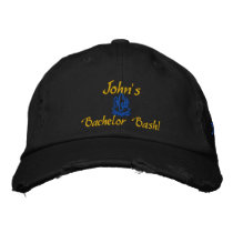 Bachelor Bash Black embroidered hats