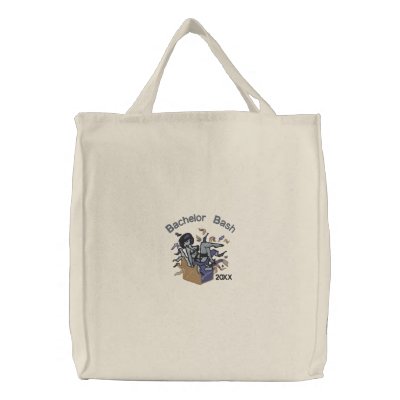 Bachelor Bash Canvas Bags by WedThreads