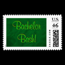 Bachelor Bash Green Beauty Postage stamps