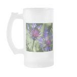 Bachelor Button Plant Frosted Beer Mug