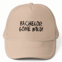 Bachelor Gone Wild (Blk) hats