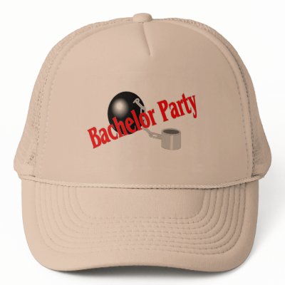 Bachelor Party (Ball and Chain Trucker Hat by CelebrationZazzle