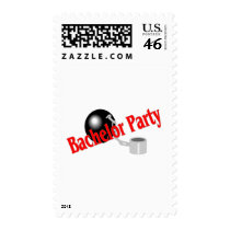 Bachelor Party (Ball and Chain) postage by CelebrationZazzle Bachelor Party (Ball and Chain) postage