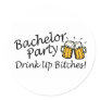 Bachelor Party Beer Jugs Round Sticker