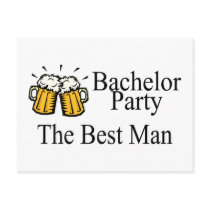 Bachelor Party Best Man Beer Jugs Post Card