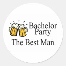 Bachelor Party Best Man Round Sticker