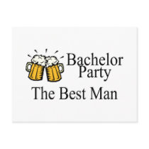 Bachelor Party Best Man Wedding Postcard