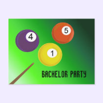 Bachelor Party Billiard Balls postcards