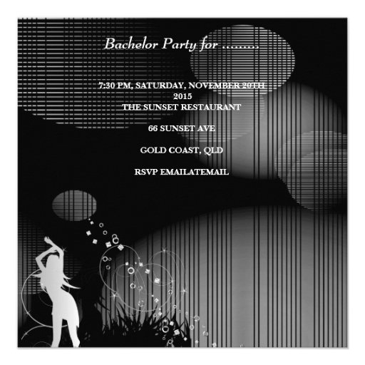 Bachelor Party Black Gold White Beer Glass Girls Announcements