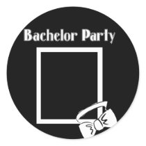 bachelor party bow tie stickers