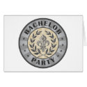 Bachelor Party Crest Design cards by TeeShirtsTShirts Bachelor Party Crest Design cards
