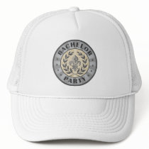 Bachelor Party Crest Design Trucker Hats