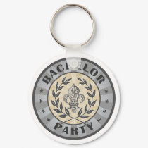 Bachelor Party Crest Design keychains