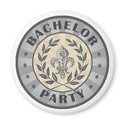 Bachelor Party Crest Design Refrigerator Magnet by TeeShirtsTShirts