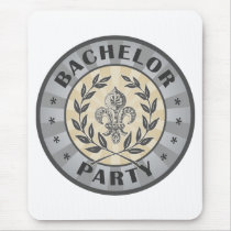 Bachelor Party Crest Design mousepads