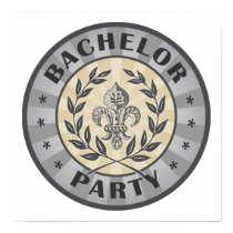 Bachelor Party Crest Design posters