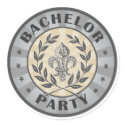 Bachelor Party Crest Design stickers by TeeShirtsTShirts Bachelor Party Crest Design stickers