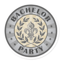 Bachelor Party Crest Design stickers