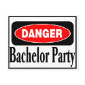 Bachelor Party Danger postcards