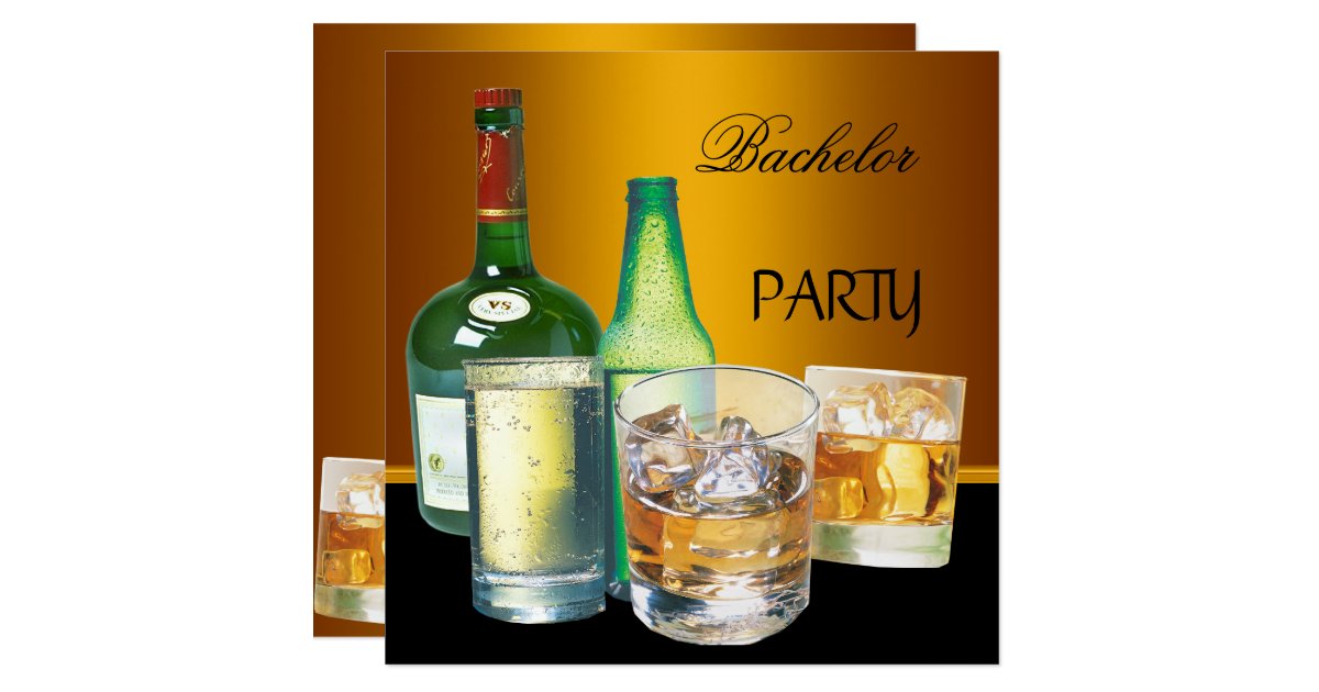 Bachelor Party Drinks Bottles Card Zazzle