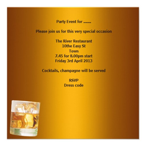 Bachelor Party Drinks Bottles Custom Invitations