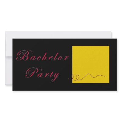 Bachelor Party Gold Ticket Card Customized Photo Card by WeddingWorks