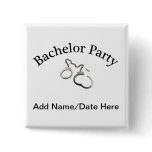 Bachelor Party Handcuffs Buttons