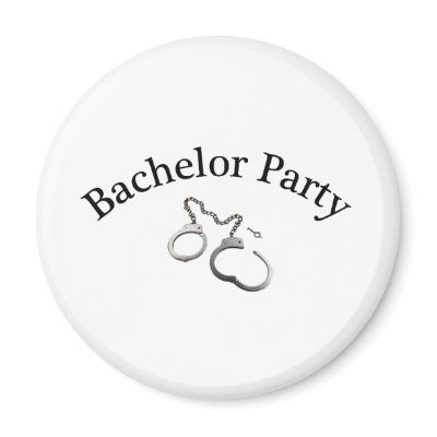 Bachelor Party Handcuffs Refrigerator Magnets by BacheloretteGirl