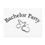 Bachelor Party Handcuffs Post Card