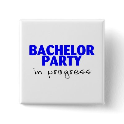 Bachelor Party In Progress Pinback Buttons
