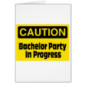 Bachelor Party In Progress cards by TeeZazzle Bachelor Party In Progress cards