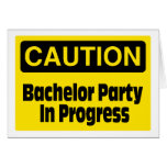 Bachelor Party In Progress Greeting Cards