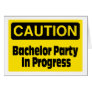 Bachelor Party In Progress Card