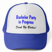 Bachelor Party In Progress Drink Up Bitches Mesh Hat