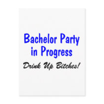 Bachelor Party In Progress Drink Up Bitches Post Card