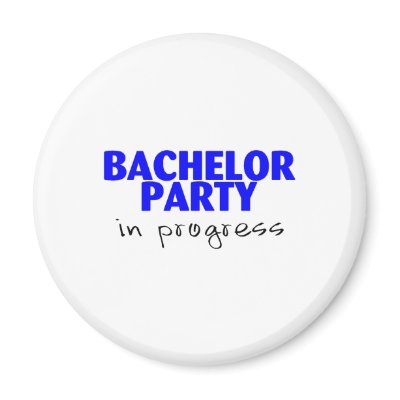 Bachelor Party In Progress Refrigerator Magnet