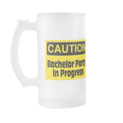 Bachelor Party In Progress mugs
