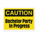Bachelor Party In Progress postcards by TeeZazzle Bachelor Party In Progress postcards