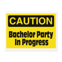 Bachelor Party In Progress postcards